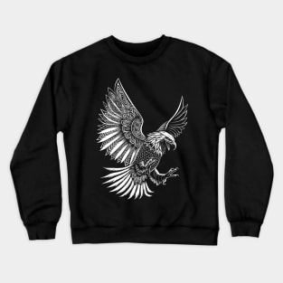 White eagle flying tribal Crewneck Sweatshirt